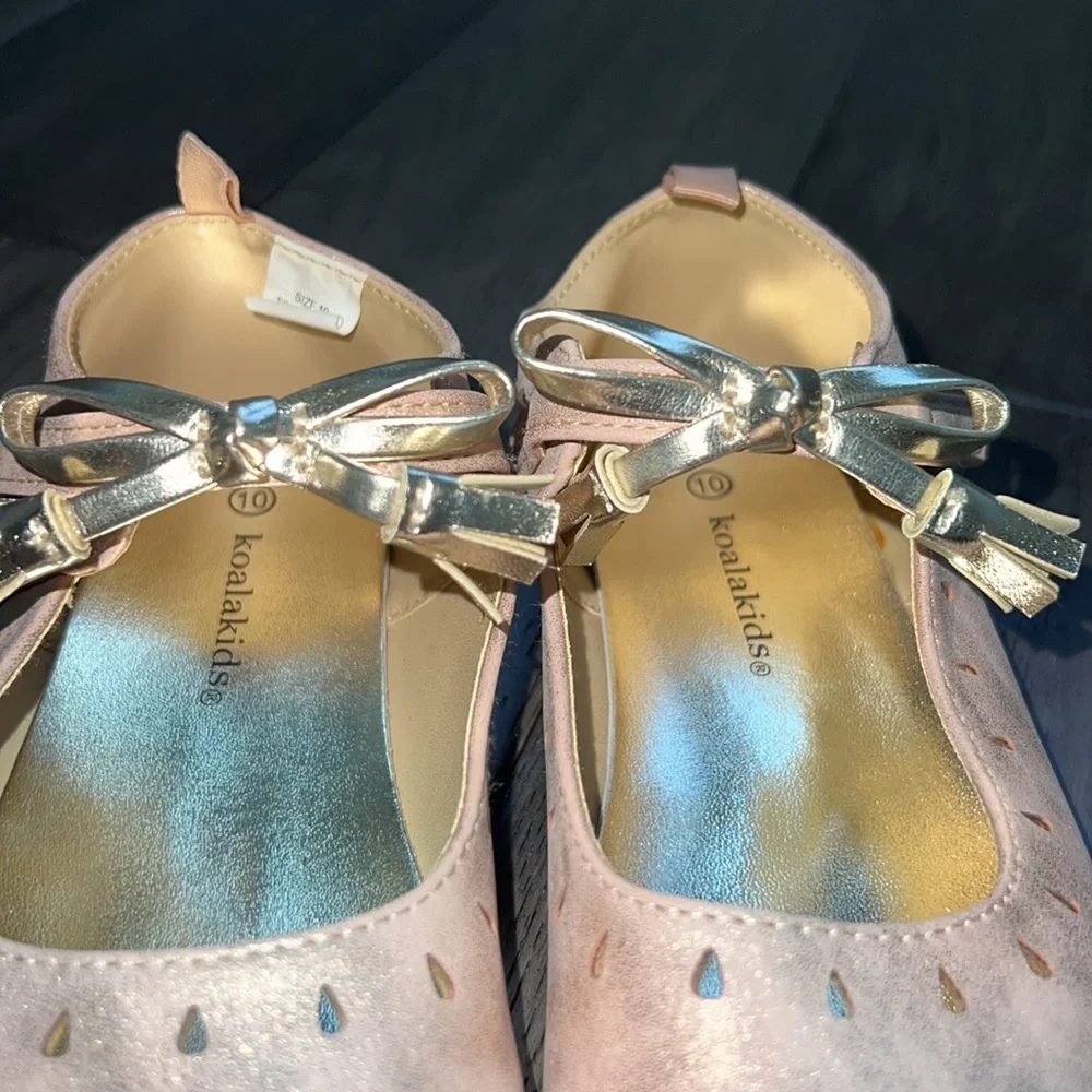 Koalakids Shimmery like blushy pink/Gold dress shoes